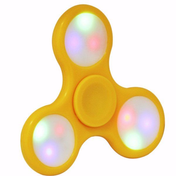 Fidget Spinner with LED Lights - Yellow