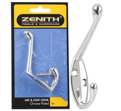 Bulk Pack 5 x Hat &amp; Coat Cup Hook - 80mm