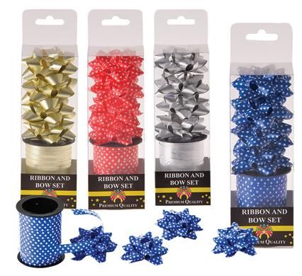 Bulk Pack 5 x Gift Ribbon &amp; Bows Set