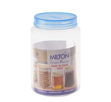 Bulk Pack 5 x Clear Round Container P.E.T.Material - 2 Litre