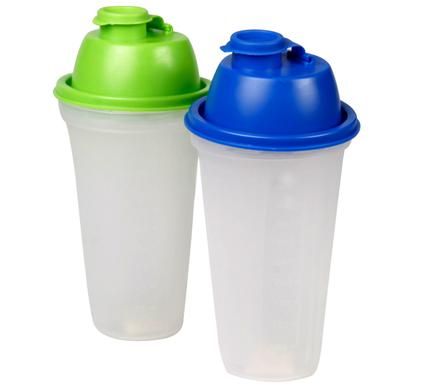 Bulk Pack 5 x Plastic Measuring Shaker with Lid - 500ml
