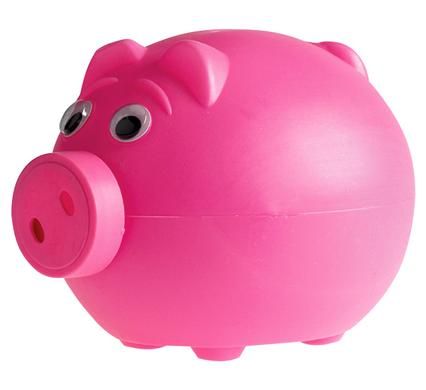 Bulk Pack 5 x Plastic Piggy Money Bank