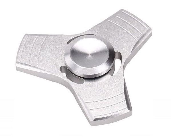 Fidget Spinner 3 Arm Aluminium Silver Tin Box