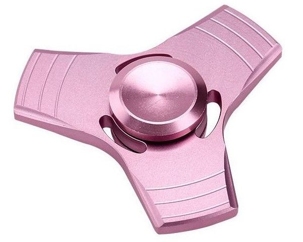 Fidget Spinner 3 Arm Aluminium Rose Pink Tin Box