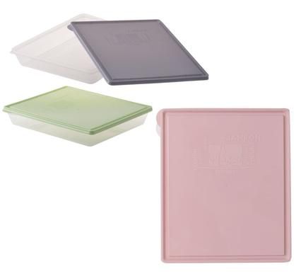 Bulk Pack 5 x Plastic Container Rectangular, 25cm x 21cm x 4cm