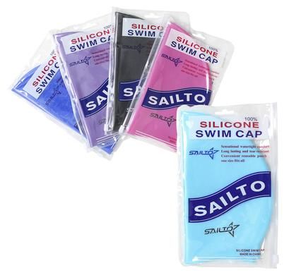 Bulk Pack 4 x Swim Cap Silicone Assorted Colours