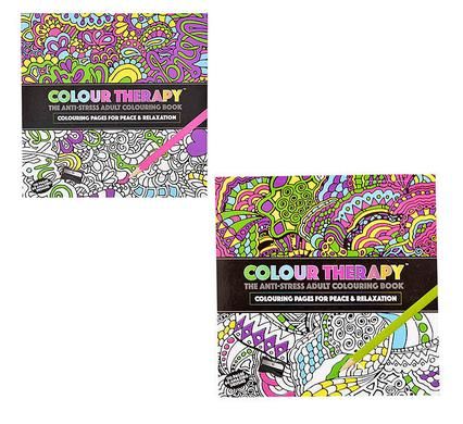 Bulk Pack 4 x Colouring Book Therapy 120 Page 21cm x 20cm
