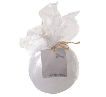 Bulk Pack 4 x Ball Pillar Candle White - 10cm