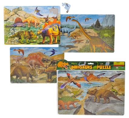 Bulk Pack 4 x Jigsaw Puzzle 48 Pieces Dinosaur