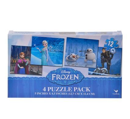 Bulk Pack 4 x Frozen Puzzle Rectangular 4 Pack