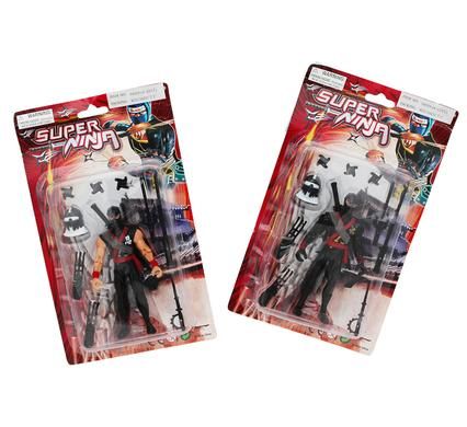 Bulk Pack 4 x Boys Playset Figurine Ninja with Accessories