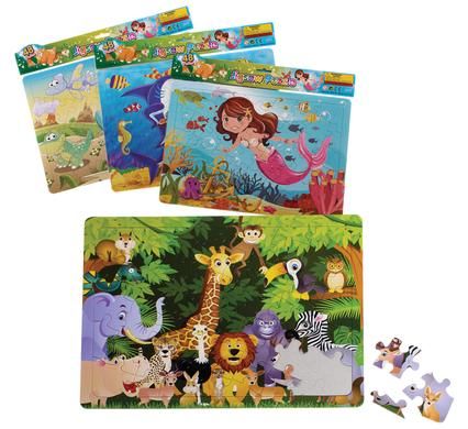 Bulk Pack 4 x Educational Jigsaw Puzzle 48 Pieces - Assorted