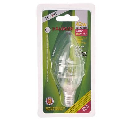 Bulk Pack 4 x Globe Halogen Energy-Saver Candle S.E.S