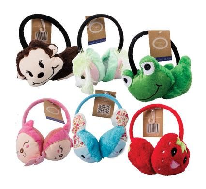 Bulk Pack 4 x Plush Animals Ear Muff Alice Band Assorted shapes &amp; Colours