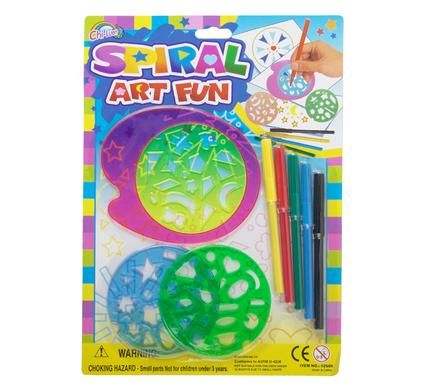 Bulk Pack 4 x Spiral Art Stencil Set