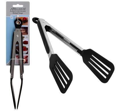 Bulk Pack 4 x Slotted Serving Tongs 26cm - Nylon