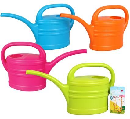 Bulk Pack 4 x "Garden Monsters" Kids Water Can 600ml In Assorted Colours
