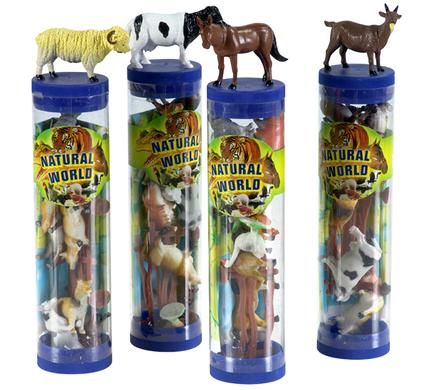 Bulk Pack 4 x Farm Animals in a Tube Assorted