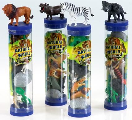 Bulk Pack 4 x Wild Animals in a Tube Assorted