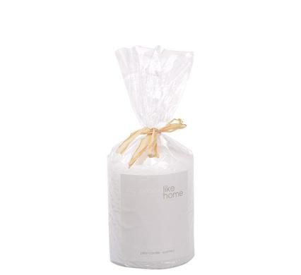Bulk Pack 4 x Candle Pillar Round White 10cm x 7cm