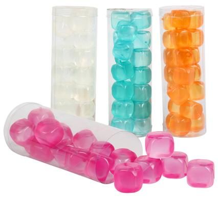 Bulk Pack 5 X Plastic Ice Cubes Tube 18