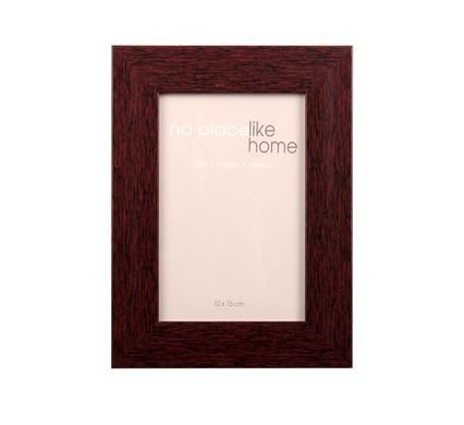 Bulk Pack 5 X Mahogany Finish Wood Photo Frame (Photo Size: 10 x 15cm )
