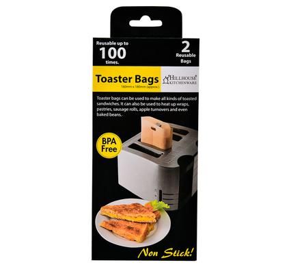 Bulk Pack 5 X Re-Usable Non-Stick Toaster Bags - 2 Pack (10cm x 18cm)