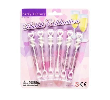 Bulk Pack 5 X Bubble Celebration Heart Test Tubes (6 Piece)