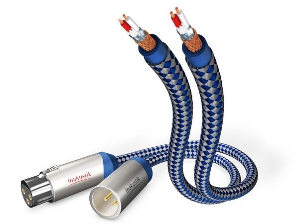 In-Akustik Premium XLR 0.75m Audio Cable - Blue/Silver