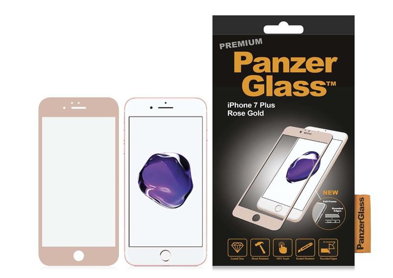 Panzerglass Tempered Glass for iPhone 7 Plus - Rose Gold Premium