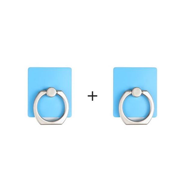 Smartphone Ring Holder With Car Hook Stand - Blue - Combo X 2