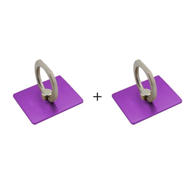Smartphone Ring Holder With Car Hook Stand - Purple - Combo X 4