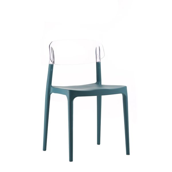 Patio Style - Deep Blue Futuro Chair With Clear Back