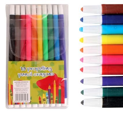 Bulk Pack 4 x Propelling Assorted Pencil Crayons Pack Of 10