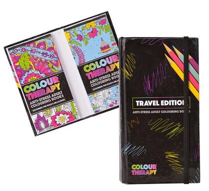 Bulk Pack 4 x Adult 7cm x 15cm Therapy Wallet Colouring Book