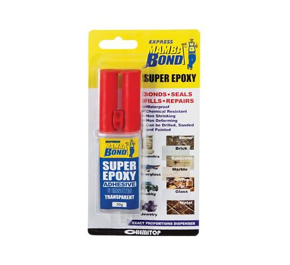 Bulk Pack 4 x Top Super Epoxy 30g Dual Syringe Transparent