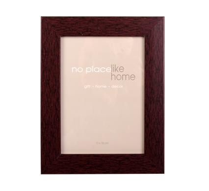 Bulk Pack 4 x Mahogany Wood Finish Photo Frame - Photo Size: 13cm x 18cm