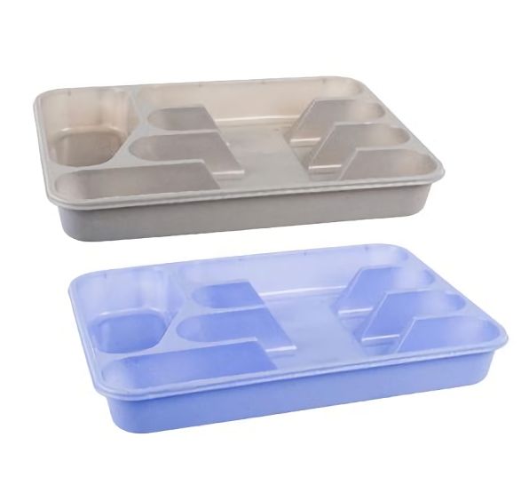 Bulk Pack 4 x Plastic Cutlery Tray - 3cmx27cmx5.3cm
