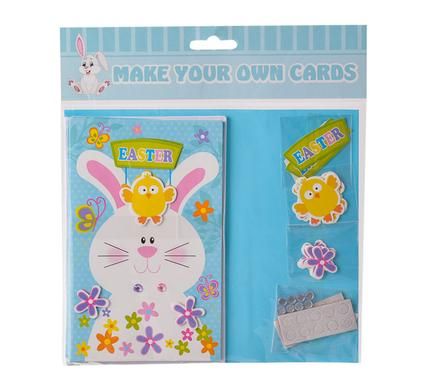 Bulk Pack 4 x Make Your Own Easter Cards With Envelopes &amp; Accessories Pack Of 5