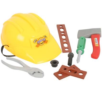 Bulk Pack 4 x Boys Tool &amp; Helmet Workman Playset - 23cm