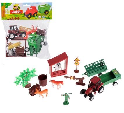 Bulk Pack 4 x Boys Farm Playset With Tractor, Accessories &amp; Bag
