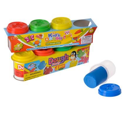 Bulk Pack 4 x Dough Tubs With Moulds Playset - 4x60g
