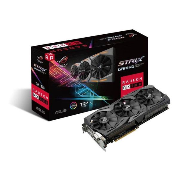 Asus Strix-Rx580-T8g-Gaming Top Oc Edition - Aura Sync RGB Lighting