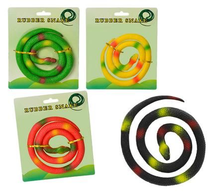 Bulk Pack 4 x 78cm Rubber Snake Toy