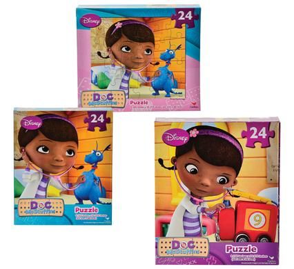 Bulk Pack 4 x Licensed Doc McStuffins 24 Piece Puzzle