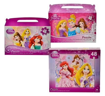 Bulk Pack 4 x Licensed Princess 48 Piece Puzzle