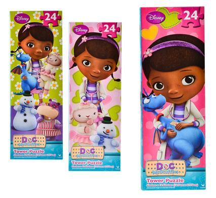 Bulk Pack 4 x Licensed Tower Doc McStuffin 24 Piece Puzzle