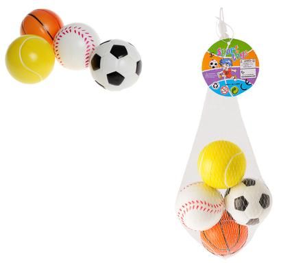 Sport 5.5cm Balls Set Of 4 - 3 Pack