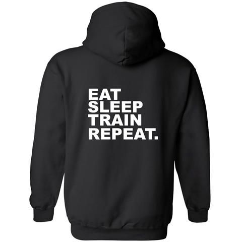 Eat Sleep Train Repeat Front Pocket Hoodie