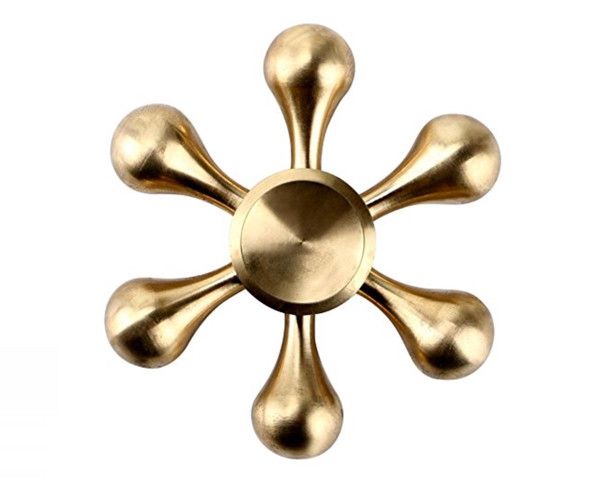 Fidget Spinner Aluminium - Gold 6 Arm